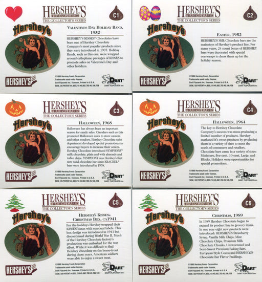 Hershey's Chocolate Chromium Chase Card Set C1 - C6 Dart Flipcards 1995   - TvMovieCards.com