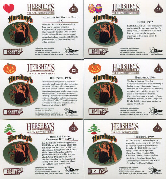 Hershey's Chocolate Chromium Chase Card Set C1 - C6 Dart Flipcards 1995   - TvMovieCards.com