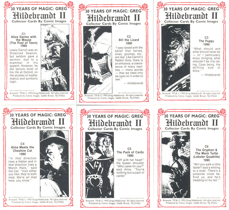 Hildebrandt, Greg II 30 Years of Magic Chromium Chase Card Set C1 thru C6   - TvMovieCards.com