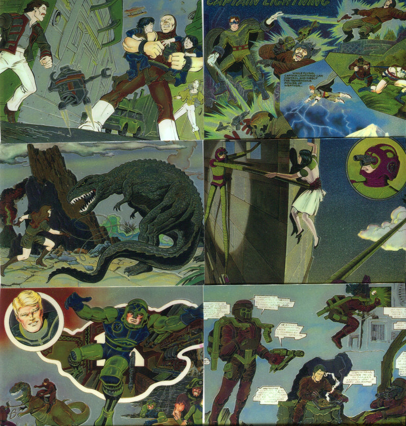 Jack Kirby Unpublished Archives Chromium Chase Card Set C1 - C6 Comic Images   - TvMovieCards.com