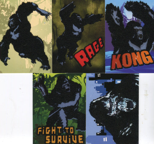 King Kong 8th Wonder of World Textured Kong Flocked Chase Card Set 5 Cards   - TvMovieCards.com