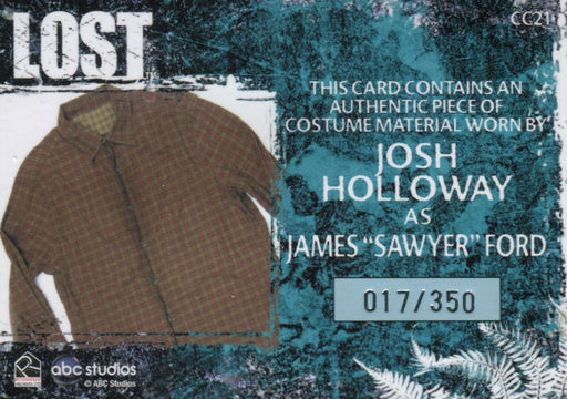 Lost Relics Josh Holloway as "Sawyer" Ford Relic Costume Card CC21 #017/350   - TvMovieCards.com