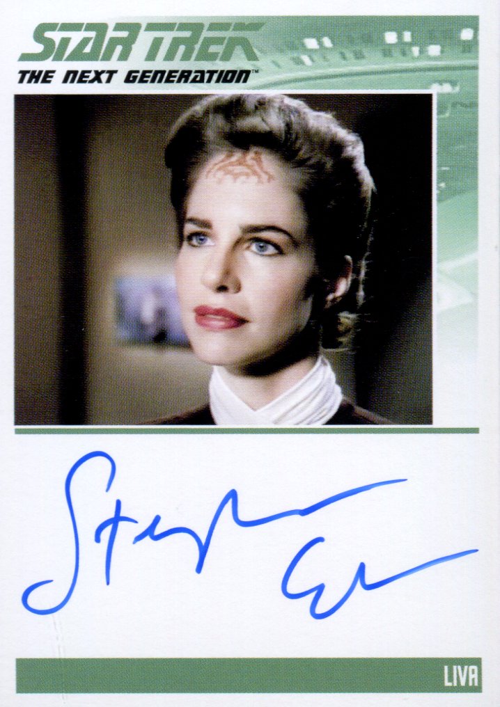 Star Trek TNG Portfolio Prints Autograph Card Stephanie Erb as Liva   - TvMovieCards.com