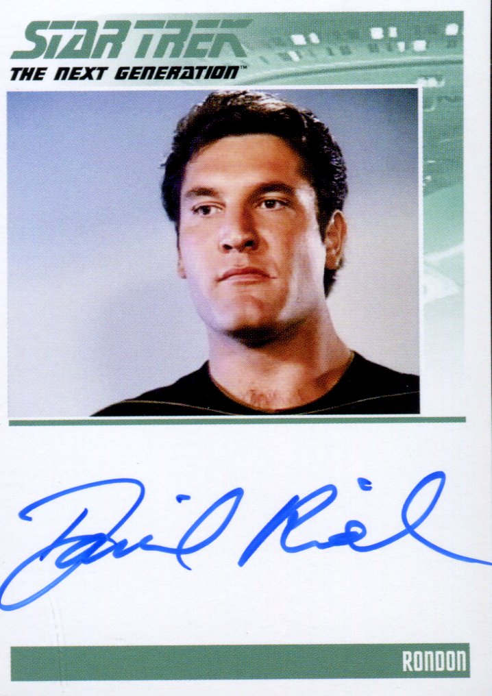 Star Trek TNG Portfolio Prints Autograph Card Daniel Riordan as Rondon   - TvMovieCards.com