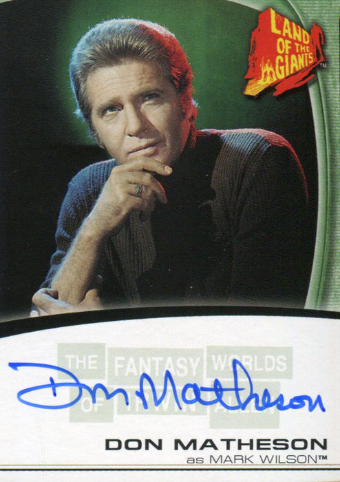 Fantasy Worlds of Irwin Allen Land of the Giants Don Matheson Autograph Card A11   - TvMovieCards.com