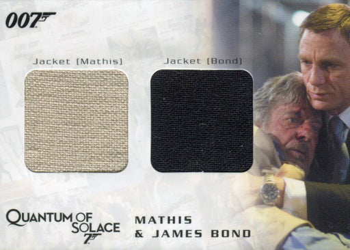 James Bond 2009 Archives James Bond & Mathis Double Relic Card QC10 #691/725   - TvMovieCards.com
