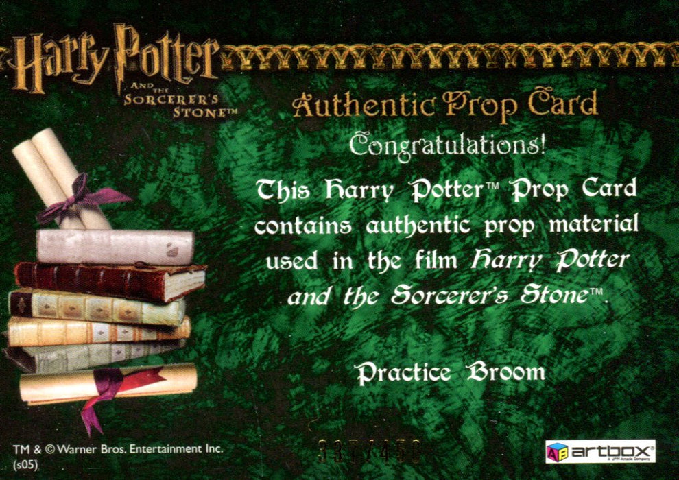 Harry Potter and the Sorcerer's Stone Practice Broom Prop Card HP #337/450   - TvMovieCards.com