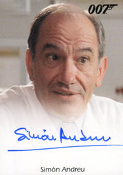 James Bond 50th Anniversary Series One Simon Andreu Autograph Card   - TvMovieCards.com
