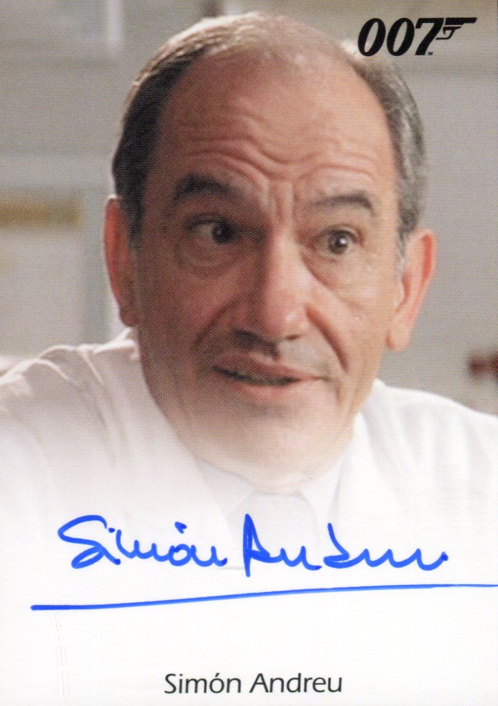 James Bond 50th Anniversary Series One Simon Andreu Autograph Card   - TvMovieCards.com