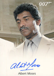 James Bond Mission Logs Albert Moses as Sadruddin Autograph Card   - TvMovieCards.com