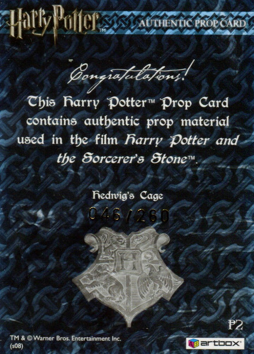 The World of Harry Potter 3D 2 Hedwig's Cage Prop Card HP P2 #046/260   - TvMovieCards.com