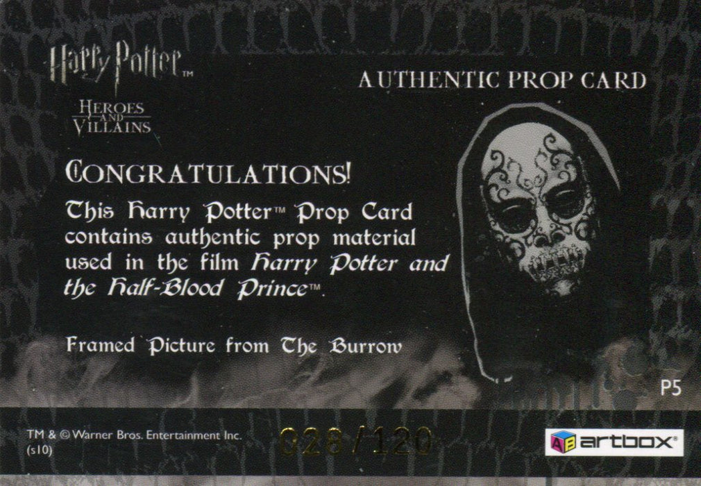 Harry Potter Heroes & Villains Framed Picture Burrow Prop Card P5 HP #028/120   - TvMovieCards.com