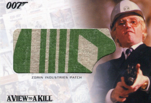 James Bond Complete Zorin Industries Patch Relic Card RC9   - TvMovieCards.com