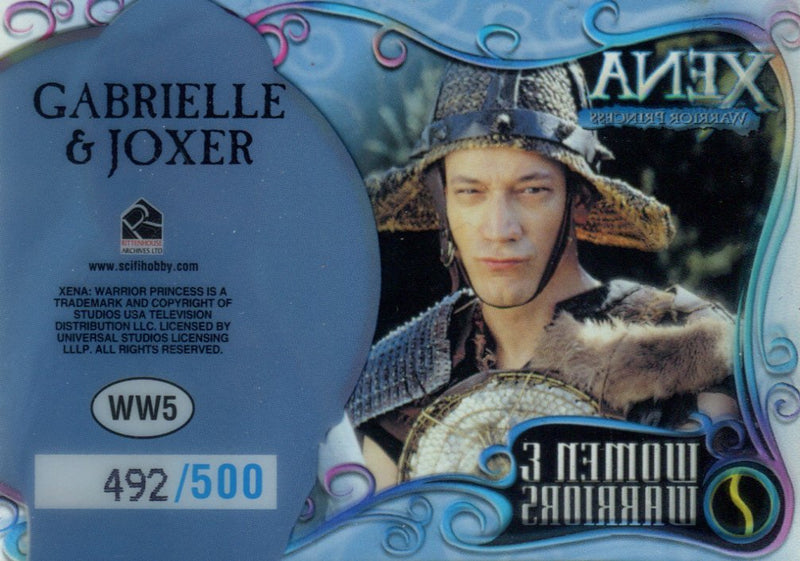 Xena Art & Images Women and Warriors Cell Chase Card WW5 #492/500   - TvMovieCards.com