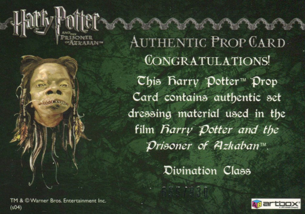Harry Potter Prisoner Azkaban Update Divination Class Prop Card HP #655/930   - TvMovieCards.com