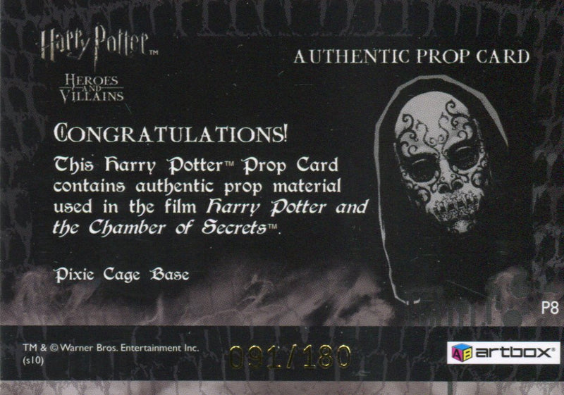 Harry Potter Heroes & Villains Pixie Cage Base Prop Card P8 HP #091/180   - TvMovieCards.com