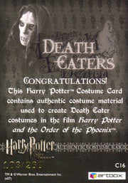 Harry Potter Order of Phoenix Death Eater Costume Card HP C16 #103/260   - TvMovieCards.com