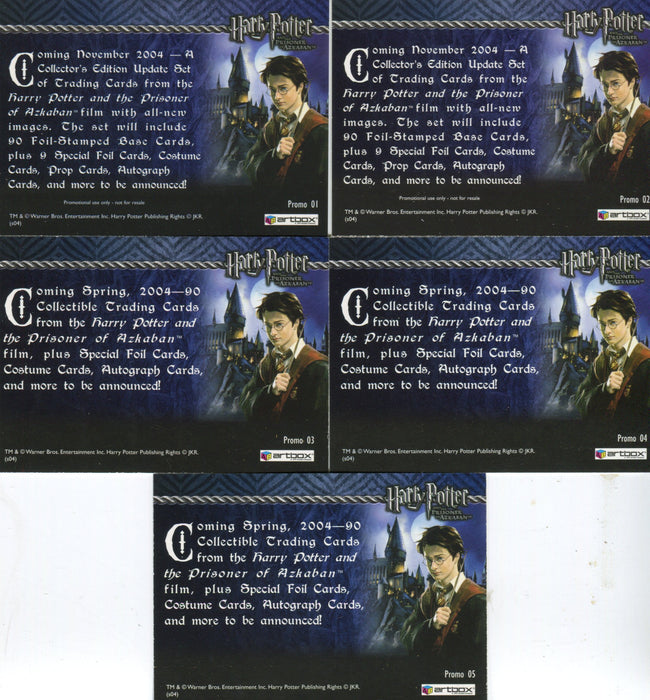 Harry Potter Prisoner of Azkaban Update Silver Foil Promo Card Set 5 Cards   - TvMovieCards.com