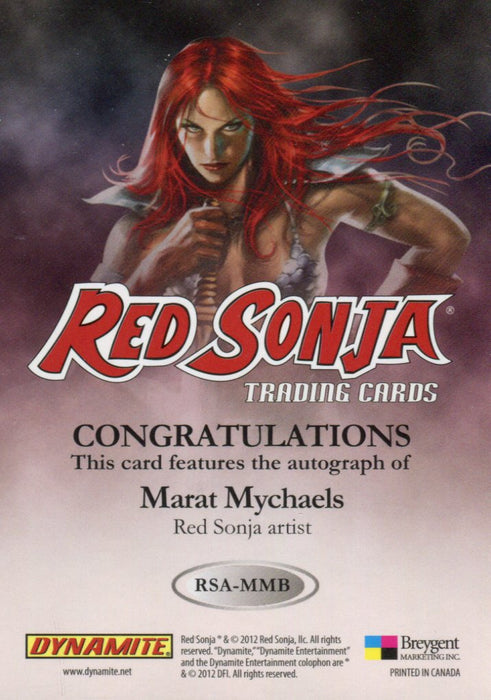 Red Sonja 2011 (Breygent) - RSA-MMB "Marat Mychaels" Autograph Card   - TvMovieCards.com