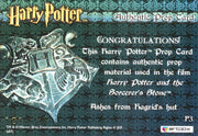 The World of Harry Potter 3D Ashes from Hagrid's Hut Prop Card HP P3 #101/125   - TvMovieCards.com
