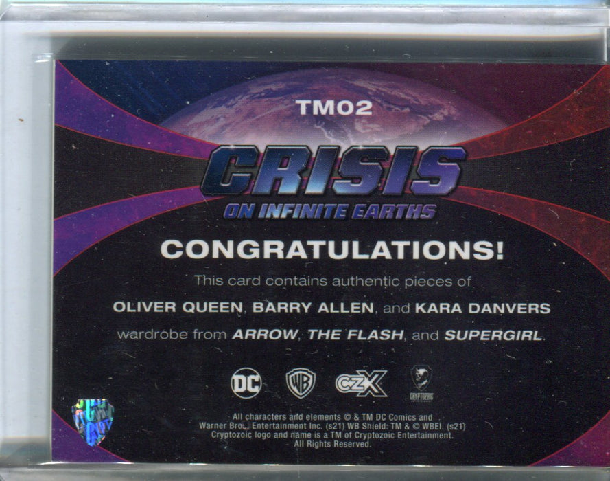 CZX Crisis of Infinite Earths Triple Costume Card TM02 #09/75 Amell Gustin Benoi   - TvMovieCards.com