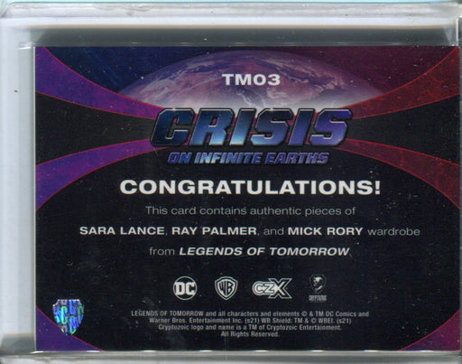 CZX Crisis of Infinite Earths Triple Costume Card TM03 #093/125 Lotz Routh Purce   - TvMovieCards.com