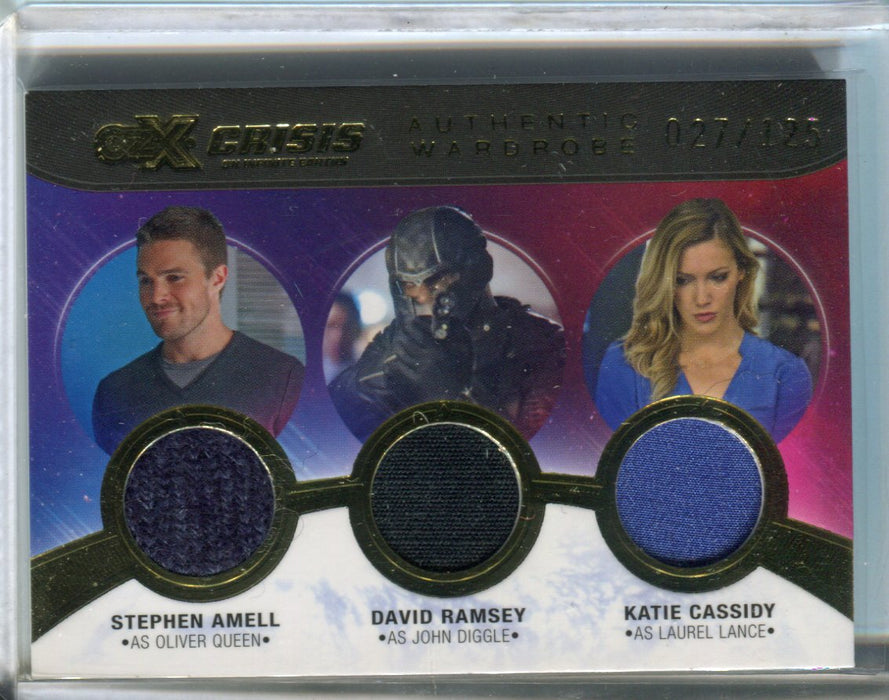 CZX Crisis Infinite Earths Triple Costume Card TM05 #027/125 Amell Ramsey Cassid   - TvMovieCards.com
