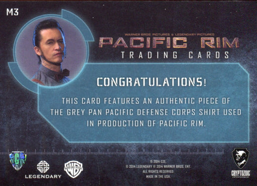 2014 Pacific Rim Clifton Collins Jr. as Tendo Choi Wardrobe Costume Card M3   - TvMovieCards.com