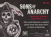 Sons of Anarchy Seasons 1 - 3 Official Contraband Patch Chase Card RP-02   - TvMovieCards.com