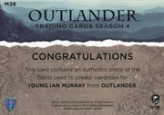Outlander Season 4 Young Ian Murray Wardrobe Costume Card M28 #192/200   - TvMovieCards.com