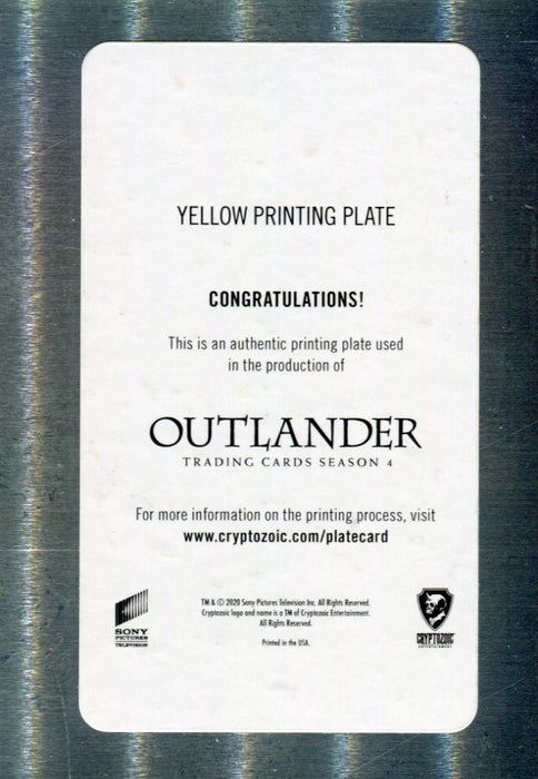 Outlander Season 4 Yellow Metal Printing Plate Chase Card #3   - TvMovieCards.com