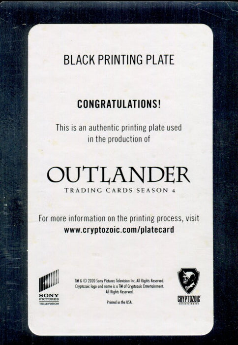 Outlander Season 4 Black Metal Printing Plate Chase Card #1   - TvMovieCards.com
