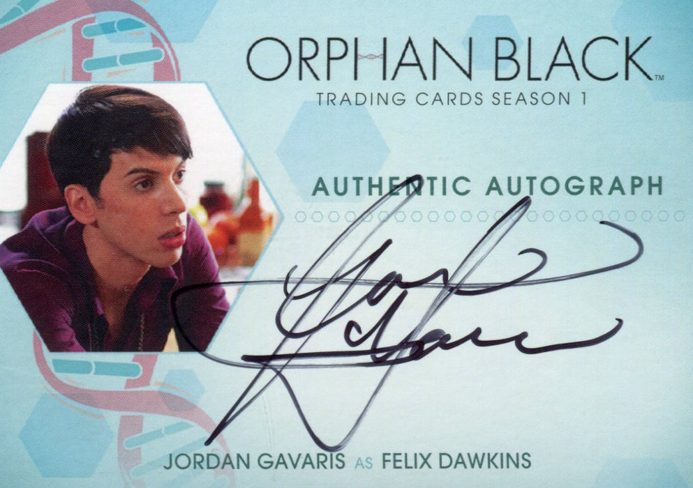 Orphan Black Season 1 Jordan Gavaris as Felix Dawkins Autograph Card JG   - TvMovieCards.com