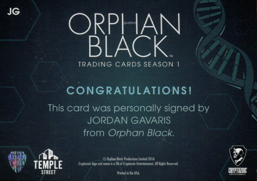 Orphan Black Season 1 Jordan Gavaris as Felix Dawkins Autograph Card JG   - TvMovieCards.com