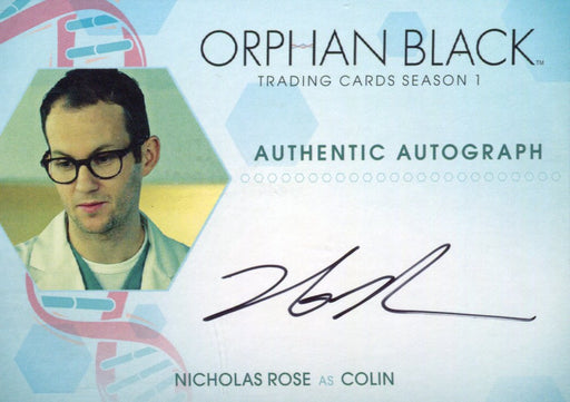 Orphan Black Season 1 Nicholas Rose as Colin Autograph Card NR   - TvMovieCards.com