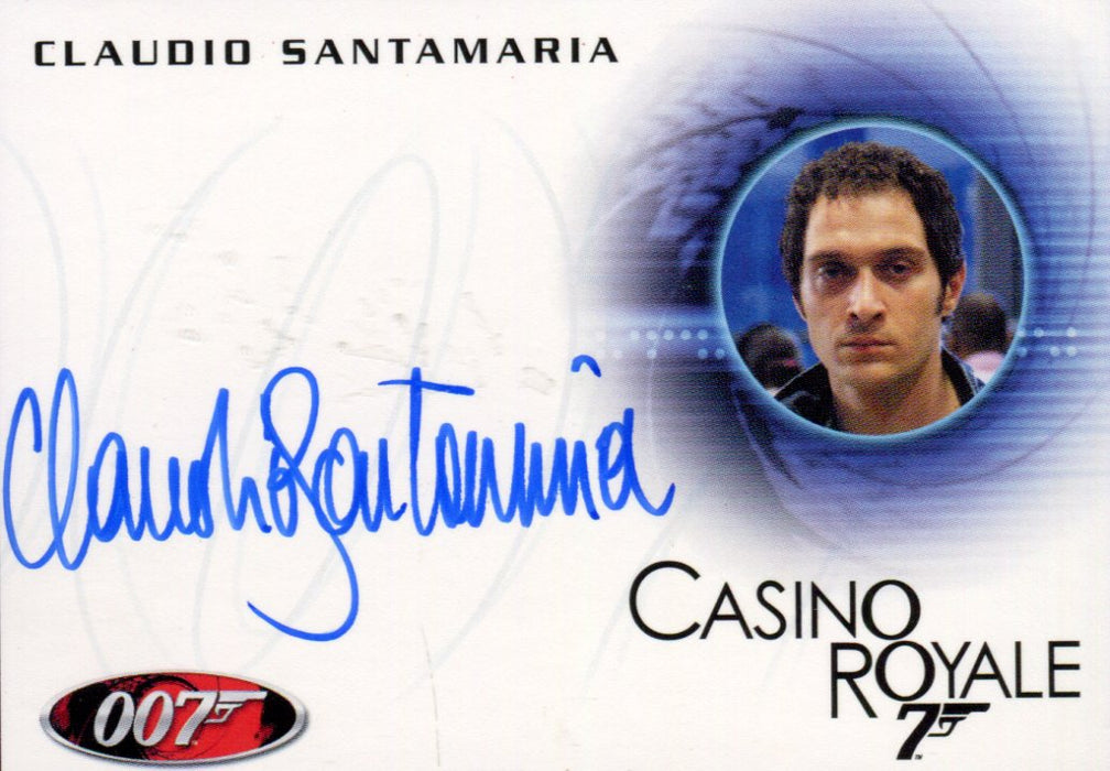 James Bond Heroes & Villains Claudio Santamaria as Carlos Autograph Card A147   - TvMovieCards.com