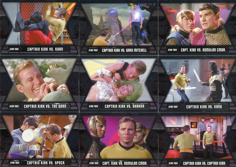 Star Trek TOS The Original Series Heroes Villains Kirk's Battles Chase Card Set - TvMovieCards.com