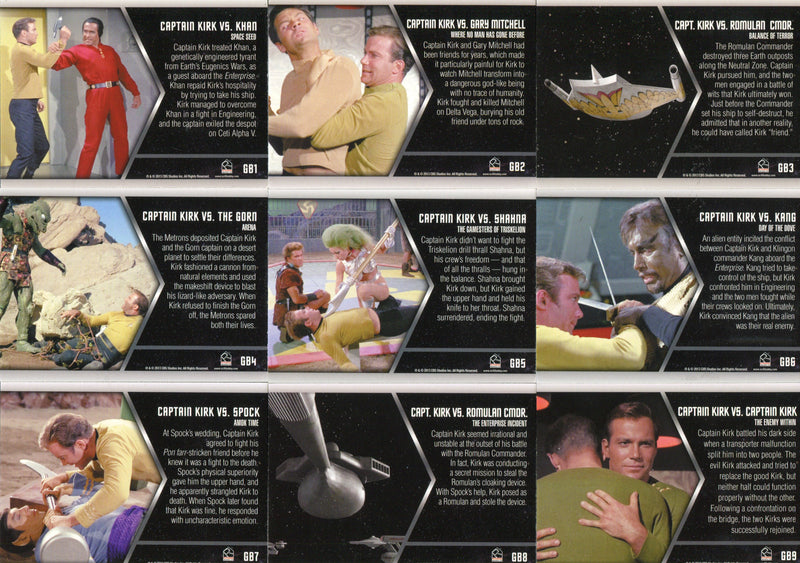 Star Trek TOS The Original Series Heroes Villains Kirk's Battles Chase Card Set - TvMovieCards.com
