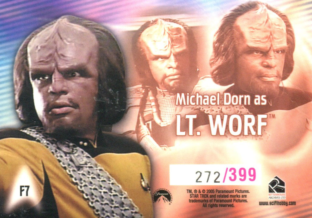 Star Trek Quotable Next Generation TNG Chase Card F7 #272/399 Lieutenant Worf   - TvMovieCards.com