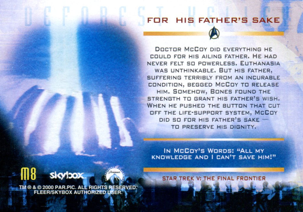 Star Trek Generations Cinema Dr. Leonard McCoy Tribute Lenticular Chase Card M8   - TvMovieCards.com