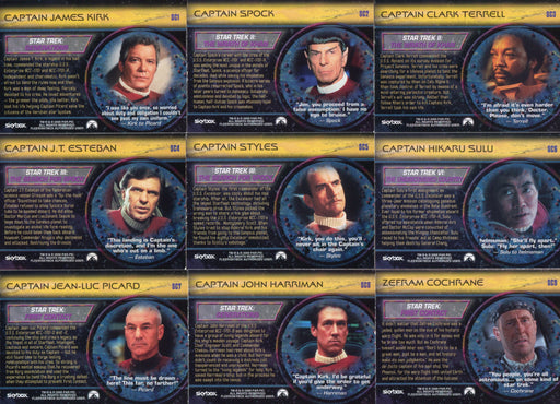 Star Trek Cinema 2000 Saluting The Captains Chase Card Set SC1 thru SC9 Skybox - TvMovieCards.com