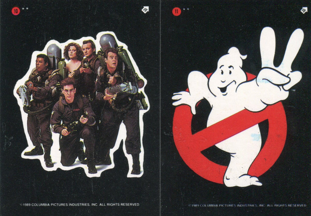 Ghostbusters II Movie Sticker Card Set 11 Sticker Cards Topps 1989   - TvMovieCards.com