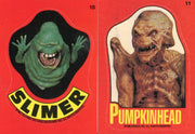 Fright Flicks Movies Vintage Sticker Card Set 11 Sticker Cards 1988 Topps   - TvMovieCards.com