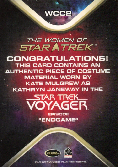 The Women of Star Trek WCC2 Kate Mulgrew as Kathryn Janeway Costume Card   - TvMovieCards.com