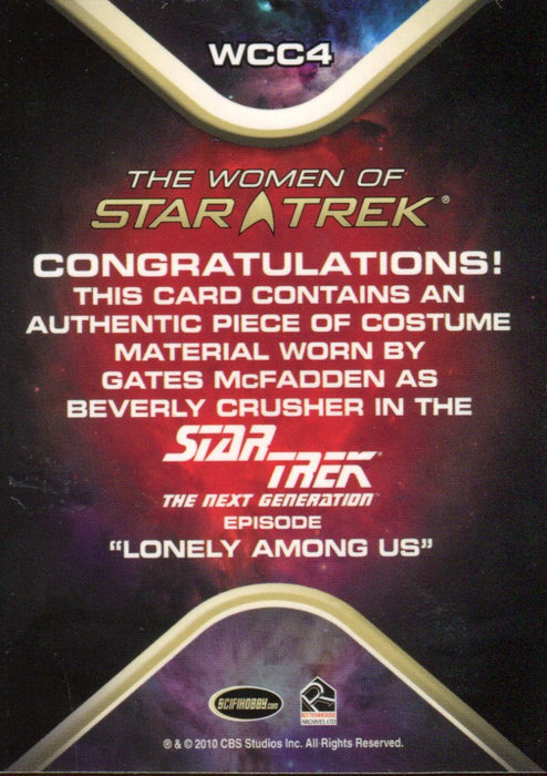 The Women of Star Trek WCC4 Gates McFadden as Beverly Crusher Costume Card   - TvMovieCards.com