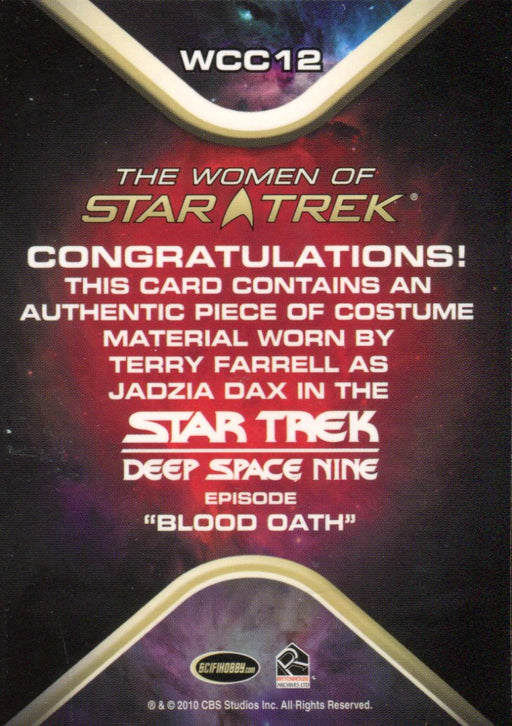 The Women of Star Trek WCC12 Terry Farrell as Jadzia Dax Costume Card   - TvMovieCards.com