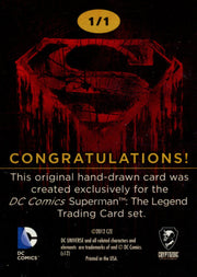 Superman: The Legend 2013 Cryptozoic DC Comics Sketch Card by Erik Caines   - TvMovieCards.com