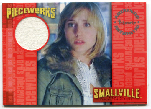 Smallville Season Six Allison Mack as Chloe Sullivan Pieceworks Costume Card PW4   - TvMovieCards.com