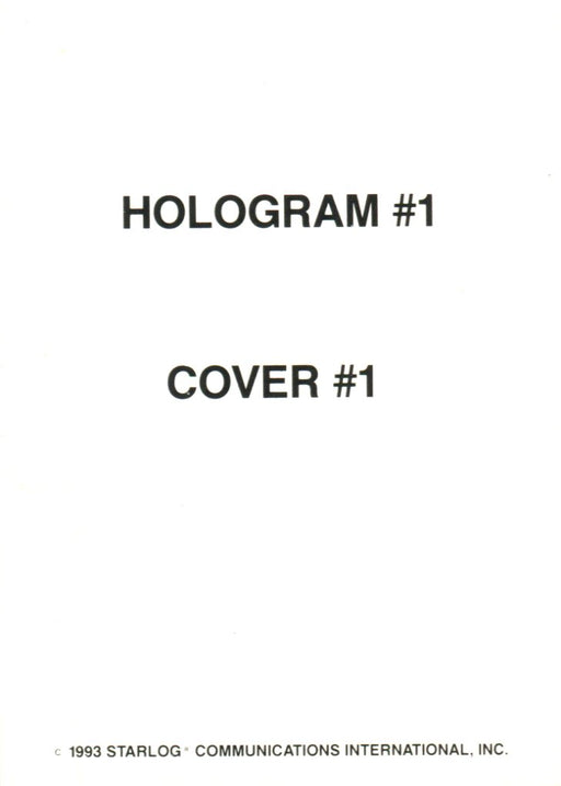 Starlog The Science Fiction Universe 1993 Silver Hologram Chase Card #1   - TvMovieCards.com