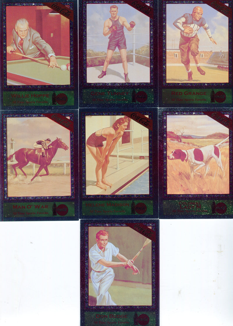 Coca Cola Coke Series 4 All Time Sports Favorites Chase Card Set SF-1 thru SF-7   - TvMovieCards.com